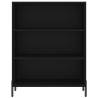 Stylish Highboard Black 69.5x34x180 cm | Durable Engineered Wood