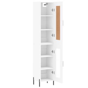 Elegant Highboard White 34.5x34x180 cm - Stylish Storage Solution