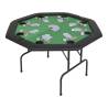 8-Player Folding Poker Table - Octagonal Green Design