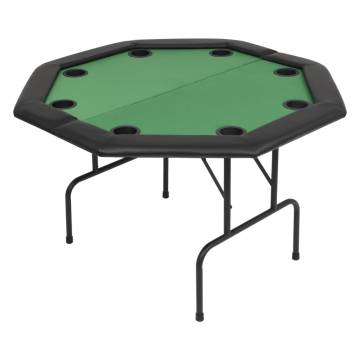 8-Player Folding Poker Table - Octagonal Green Design