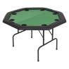 8-Player Folding Poker Table - Octagonal Green Design