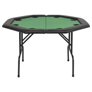 8-Player Folding Poker Table - Octagonal Green Design