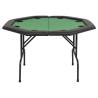 8-Player Folding Poker Table - Octagonal Green Design