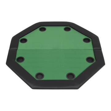 8-Player Folding Poker Table - Octagonal Green Design