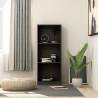 3-Tier Book Cabinet Black 40x24x108 cm Engineered Wood Colour black Size 40 x 24 x 109 cm Quantity in Package 1 