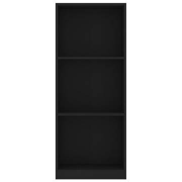 3-Tier Black Book Cabinet - Stylish Storage Solution | Hipo Market