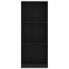 3-Tier Black Book Cabinet - Stylish Storage Solution | Hipo Market