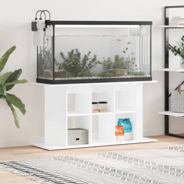 High Gloss White Aquarium Stand 120x40x60 cm | HipoMarket