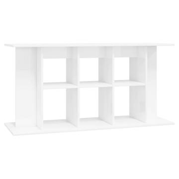 High Gloss White Aquarium Stand 120x40x60 cm | HipoMarket