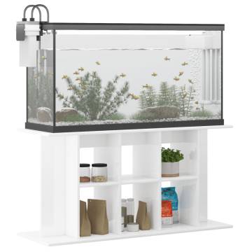 High Gloss White Aquarium Stand 120x40x60 cm | HipoMarket