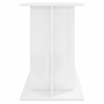 High Gloss White Aquarium Stand 120x40x60 cm | HipoMarket