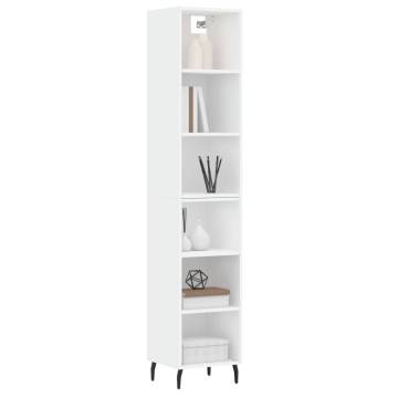 Stylish Highboard in White - 34.5x32.5x180 cm | HipoMarket