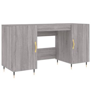 Desk Grey Sonoma 140x50 cm - Elegant Engineered Wood Design