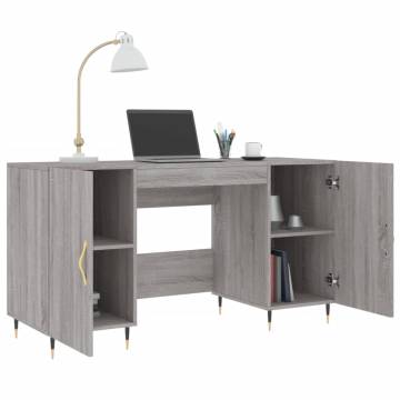 Desk Grey Sonoma 140x50 cm - Elegant Engineered Wood Design