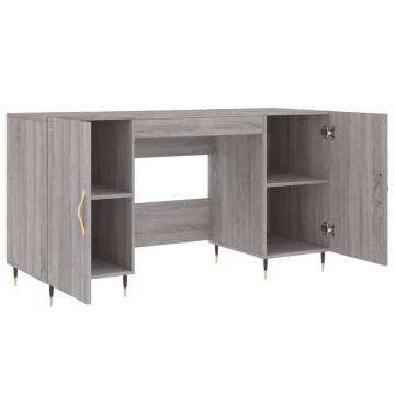 Desk Grey Sonoma 140x50 cm - Elegant Engineered Wood Design