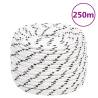 Braided Boat Rope White 14mm x 250m Polyester - Durable & Safe