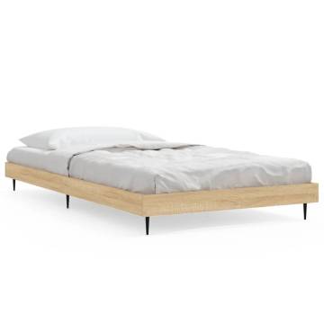 Sonoma Oak Bed Frame 90x200 cm - Durable Engineered Wood