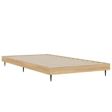 Sonoma Oak Bed Frame 90x200 cm - Durable Engineered Wood