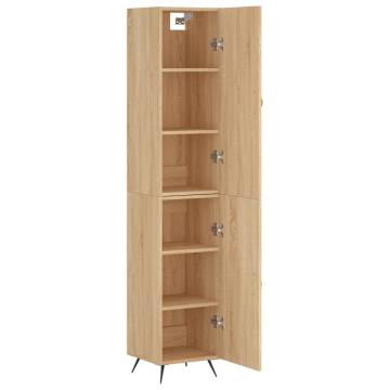 Stylish Highboard Sonoma Oak - 34.5x34x180 cm | HipoMarket