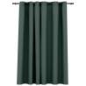 Linen-Look Blackout Curtains Green 290x245cm - HipoMarket