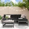 5 Piece Garden Lounge Set Grey Solid Wood Pine Colour grey Number of 5 