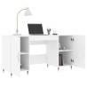 Elegant White Desk 140x50 cm - Durable Engineered Wood