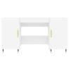 Elegant White Desk 140x50 cm - Durable Engineered Wood