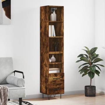 Highboard Smoked Oak - Stylish Storage Solution | HipoMarket