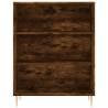 Highboard Smoked Oak 69.5x34x180 cm - Stylish Engineered Wood