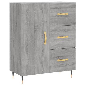 Highboard Grey Sonoma - Stylish Engineered Wood Storage Unit