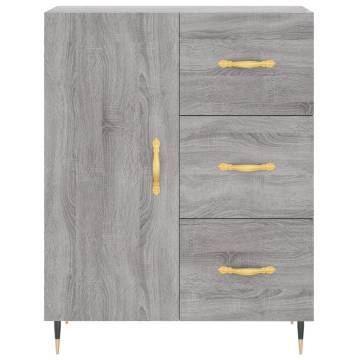 Highboard Grey Sonoma - Stylish Engineered Wood Storage Unit