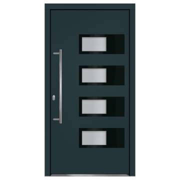 Front Door Anthracite 100x200 cm Aluminium and PVC | HipoMarket