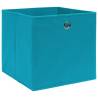 Stylish Baby Blue Storage Boxes - 4 pcs Non-woven Fabric