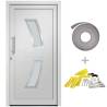 Front Door White 108x208 cm - Elegant & Secure Entry