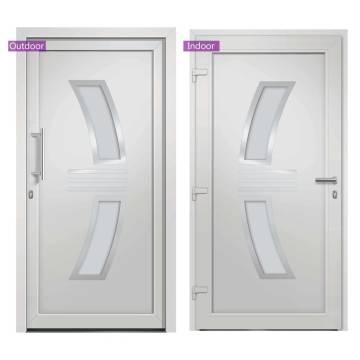 Front Door White 108x208 cm - Elegant & Secure Entry