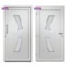 Front Door White 108x208 cm - Elegant & Secure Entry