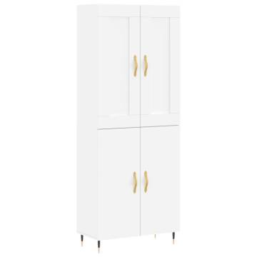 Elegant Highboard White 69.5x34x180 cm - Durable Storage