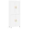 Elegant Highboard White 69.5x34x180 cm - Durable Storage