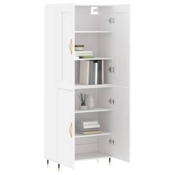 Elegant Highboard White 69.5x34x180 cm - Durable Storage