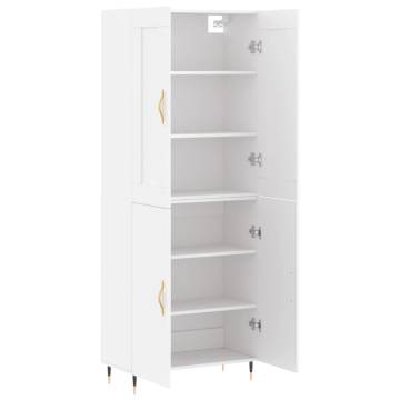 Elegant Highboard White 69.5x34x180 cm - Durable Storage