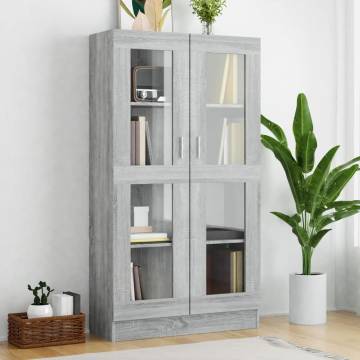 Vitrine Cabinet Grey Sonoma - Stylish Storage Solution