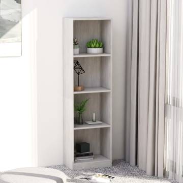 4-Tier Book Cabinet Concrete Grey | Stylish Storage Solution