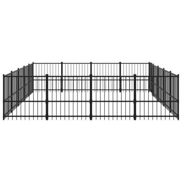 Outdoor Dog Kennel Steel 18.82 m² - Safe & Durable