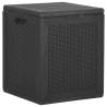 Garden Storage Box 90L Black PP Rattan Colour black Capacity 90 l Model rattan design 