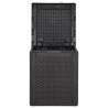 90L Black PP Rattan Garden Storage Box | Hipomarket