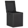 90L Black PP Rattan Garden Storage Box | Hipomarket