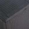 90L Black PP Rattan Garden Storage Box | Hipomarket