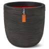 Capi Egg Planter 'Nature Rib' 54x52 cm Dark Brown | Hipomarket