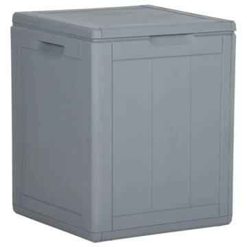 90L Garden Storage Box - Grey PP Rattan | HipoMarket UK