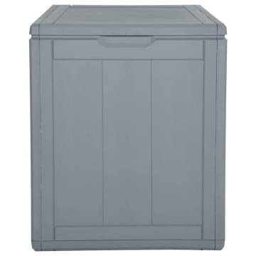 90L Garden Storage Box - Grey PP Rattan | HipoMarket UK